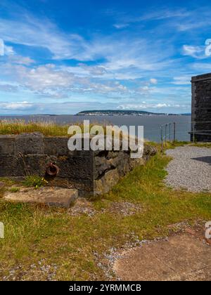 Brean Down Fort eine viktorianische Marinestützung am Bristol Channel in North Somerset im Südwesten Englands Großbritannien, erbaut in den 1860er Jahren als Palmerston Fort. Stockfoto