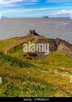 Brean Down Fort eine viktorianische Marinestützung am Bristol Channel in North Somerset im Südwesten Englands Großbritannien, erbaut in den 1860er Jahren als Palmerston Fort. Stockfoto
