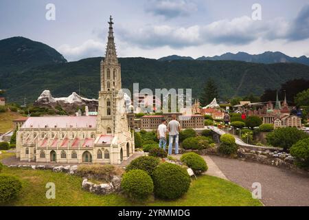 Schweiz, Ticino, Lago di Lugano, Melide, Swissminiatur, Miniatur-Schweiz Modell Themenpark, NR Stockfoto