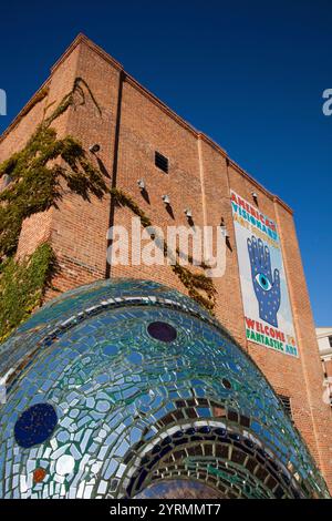 Eingang von American Visionary Art Museum, Baltimore, Maryland, USA Stockfoto