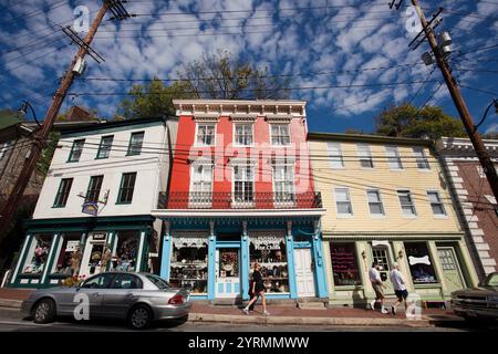 USA, Maryland, Ellicott City, ehemalige Arbeiterstadt, antike jetzt Zentrum Stockfoto