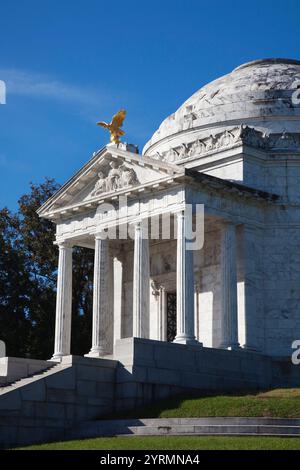 USA, Mississippi, Vicksburg, Vicksburg nationaler militärischer Park uns Bürgerkrieg-Ära Schlachtfeld, Illinois Soldaten Denkmal Stockfoto