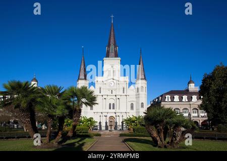 USA, Louisiana, New Orleans, French Quarter, Jackson Square, St. Louis Cathedral Stockfoto