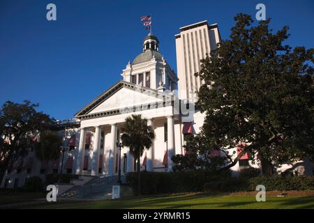 USA, Florida, Tallahassee, alte und neue Gebäude des State Capitol, Morgen Stockfoto