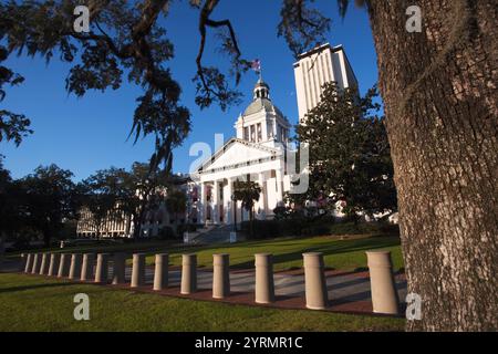 USA, Florida, Tallahassee, alte und neue Gebäude des State Capitol, Morgen Stockfoto