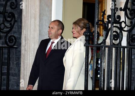 Foto von Rumen Radev, Präsident Bulgariens, Teilnahme am NATO-Gipfel, London, Dezember 2019 Stockfoto