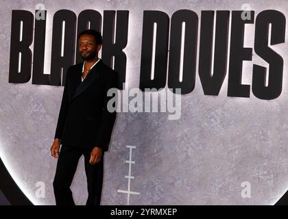 London, Großbritannien. Dezember 2024. Omari Douglas besucht die Black Doves Season One World Premiere im BFI Southbank in Waterloo, London. (Foto: Cat Morley/SOPA Images/SIPA USA) Credit: SIPA USA/Alamy Live News Stockfoto