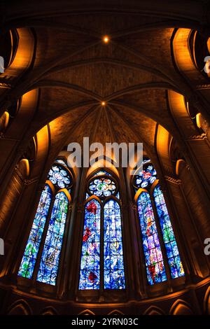 Frankreich, Marne, Champagne Ardenne, Reims, Kathedrale Notre Dame, Anbauteile innen Stockfoto