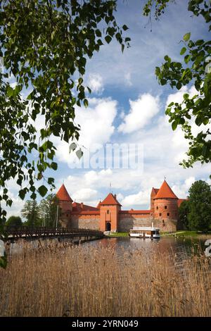 Litauen, Trakai, historischen Nationalpark Trakai Insel Burg am See Galve Stockfoto