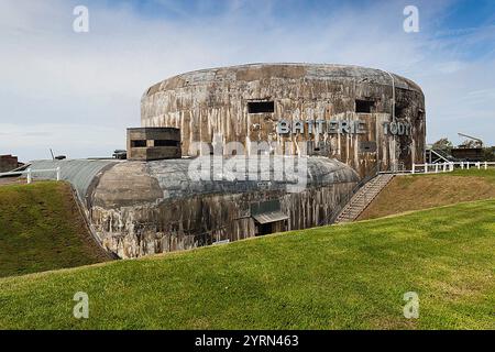 Frankreich, Region Nord-Pas de Calais, Pas-De-Calais Abteilung, Cote d-Opale Bereich, Audinghen, Cap Gris Nez Umhang, Musee du Mur de Atlantique, Batterie Tod Stockfoto