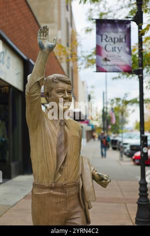 USA, South Dakota, Rapid City, City of Presidents Skulpturen, Präsident Jimmy Carter Stockfoto