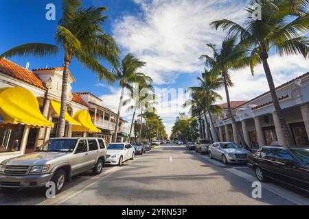 USA, Florida, Palm Beach, Worth Avenue. Stockfoto