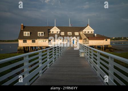 USA, Massachusetts, Cape Ann, Annisquam, Annisquam Yacht Club. Stockfoto