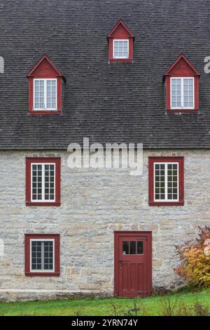 Kanada, Quebec, Capitale-nationale Region, Deschambault, Moulin de la Chevrotiere, Mühle des 16. Jahrhunderts. Stockfoto