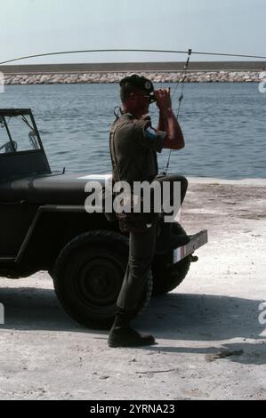 Libanon War 1982 Beirut / Lebeanonwar 82 - Multinationale Friedenssicherungskräfte Französische Fallschirmjäger Stockfoto