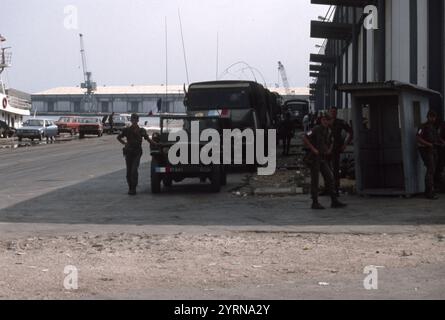 Libanon War 1982 Beirut / Lebeanonwar 82 - Multinationale Friedenssicherungskräfte Französische Fallschirmjäger Stockfoto