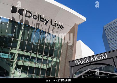 Dolby Live ist ein Indoor-Amphitheater, das Teil des Park MGM ist und seit 2016 Konzerte und Residenzen veranstaltet. Stockfoto