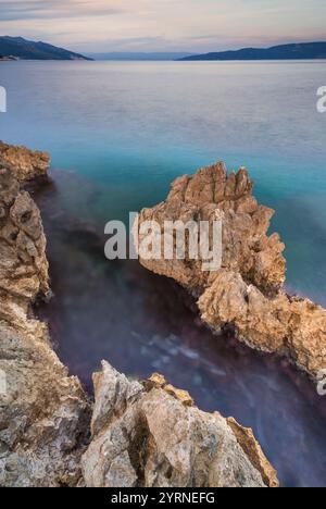 Am Ufer der kroatischen Küste, Istrien, Kroatien. Stockfoto