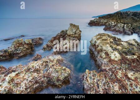 Am Ufer der kroatischen Küste, Istrien, Kroatien. Stockfoto