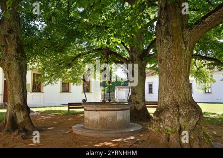 Im Innenhof des Klosters Pazaislis, Kaunas, Litauen, Europa Stockfoto