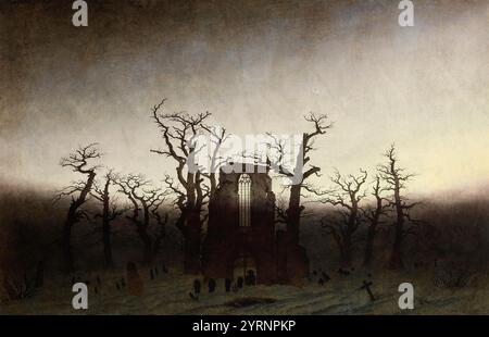 Abbey in Oakwood. Caspar David Friedrich. 1809/1810. Stockfoto