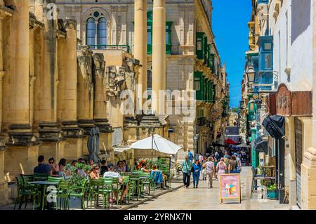 Das Stadtzentrum von Valletta in Malta Stockfoto