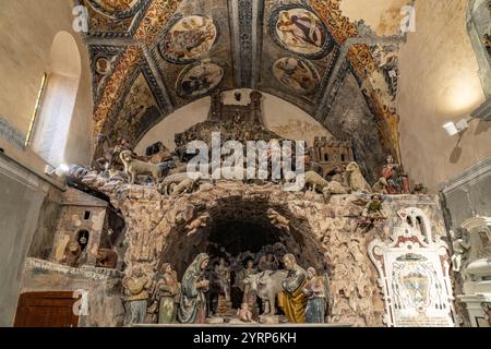 Krippe in der Kathedrale von Matera, Basilicata, Italien, Europa Stockfoto