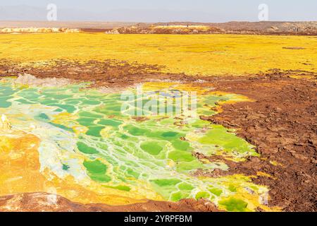 Bunte Säure in Dallol, Danakil-Depression, Äthiopien Stockfoto