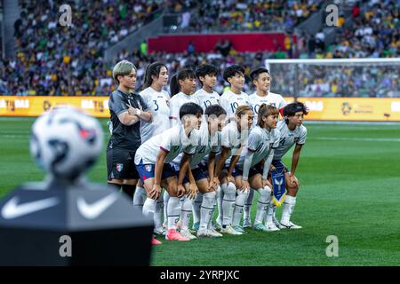 Melbourne, Australien, 4. Dezember 2024. Chinesisch Taipei startete elf beim Freundschaftsfußballspiel zwischen australischen Frauen und chinesischen Taipei-Frauen am 4. Dezember 2024 im AAMI Park in Melbourne, Australien. Quelle: Santanu Banik/Speed Media/Alamy Live News Stockfoto