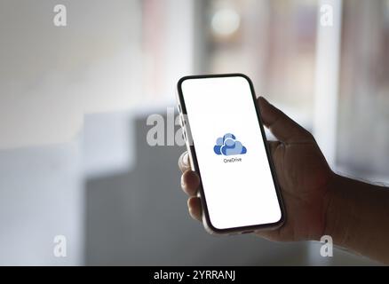 One Drive App für Microsoft Logo auf dem Smartphone-Bildschirm Stockfoto