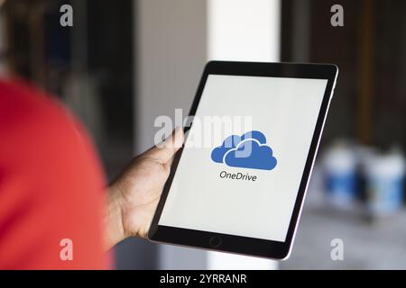 One Drive App für Microsoft Logo auf dem Smartphone-Bildschirm Stockfoto