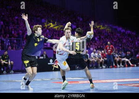 Nantes, Frankreich. Dezember 2024. Albin LAGERGREN aus Magdeburg während des Handballspiels der EHF Champions League, Group Phase zwischen HBC Nantes und SC Magdeburg am 4. Dezember 2024 im Neodif XXL in Nantes, Frankreich - Foto Julien Kammerer/DPPI Credit: DPPI Media/Alamy Live News Stockfoto