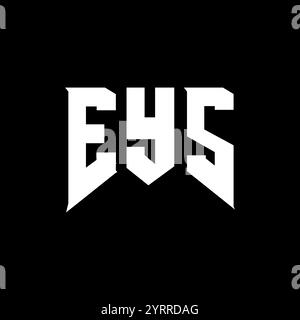 EYS Letter Logo für Technologieunternehmen. EYS-Logo-Design in Schwarz-weiß-Farbkombination. EYS-Logo, EYS-Vektor, EYS-Design, EYS-Symbol, EYS-Alph Stock Vektor