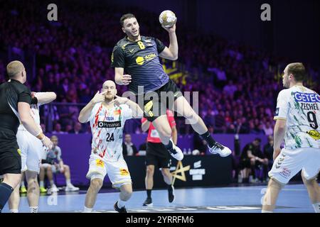 Nantes, Frankreich. Dezember 2024. Ayoub ABDI von HBC Nantes während des Handballspiels der EHF Champions League, Group Phase zwischen HBC Nantes und SC Magdeburg am 4. Dezember 2024 im Neodif XXL in Nantes, Frankreich - Foto Julien Kammerer/DPPI Credit: DPPI Media/Alamy Live News Stockfoto