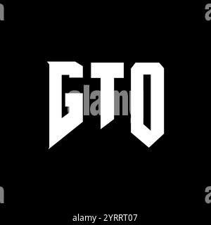 GTO Letter Logo für Technologieunternehmen. GTO-Logo-Design in Schwarz-weiß-Farbkombination. GTO-Logo, GTO-Vektor, GTO-Design, GTO-Symbol, GTO-Alph Stock Vektor