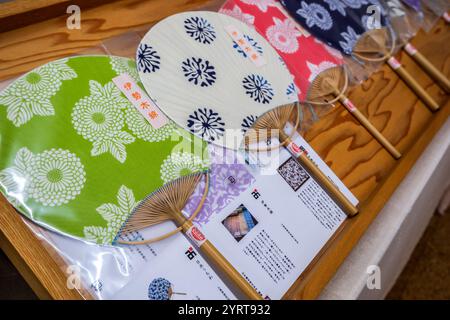 Hinaga Uchiwa Fan Ausstellung Stockfoto