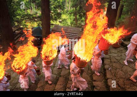 Nachi Ogi Festival, Stadt Nachikatsuura, Präfektur Wakayama Stockfoto