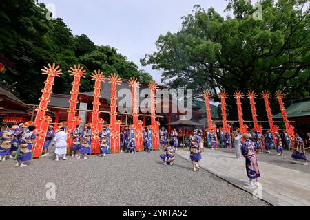 Nachi Ogi Festival: Ogi Mikoshi, Stadt Nachikatsuura, Präfektur Wakayama Stockfoto