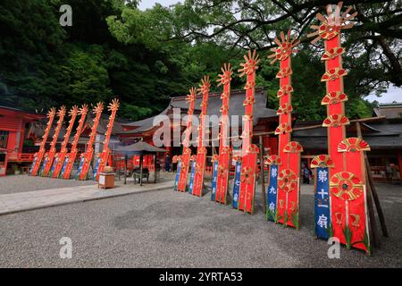 Nachi Ogi Festival: Ogi Mikoshi, Stadt Nachikatsuura, Präfektur Wakayama Stockfoto