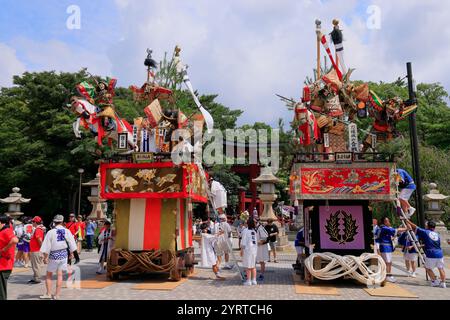 Tsuruga Festival: Wagen, Tsuruga Stadt, Präfektur Fukui Stockfoto