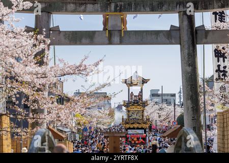 Inuyama Festival Haritsuna jinja Otorii und Kurumayama Stockfoto