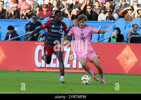 Toronto, ON, Kanada - 5. Oktober 2024: Benjamin Cremaschi #30 Mittelfeldspieler des Inter Miami FC in Aktion während der regulären Matchwette der MLS 2024 Stockfoto