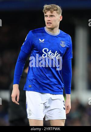 Dezember 2024; Goodison Park, Liverpool, England; Premier League Football, Everton gegen Wolverhampton Wanderers; Jarrad Branthwaite aus Everton Stockfoto