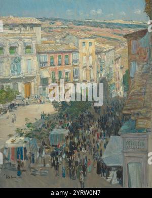 Childe Hassam - Blick auf eine südfranzösische Stadt Stockfoto