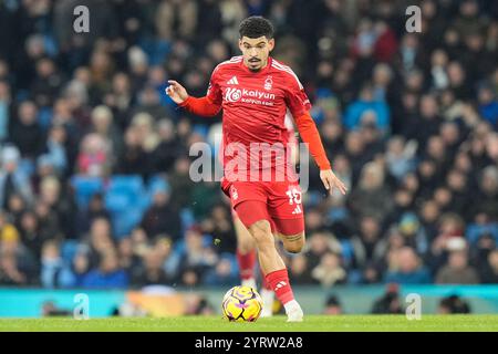 Dezember 2024; Etihad Stadium, Manchester, England; Premier League Football, Manchester City gegen Nottingham Forest; Morgan Gibbs-White aus Nottingham Forest Stockfoto