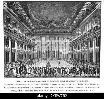 Christian VII. und Caroline Mathilde - erster Tanz. Stockfoto