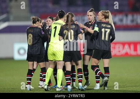 Wien, Österreich. Dezember 2024. Das Team von Österreich war beim Fußballspiel der UEFA-Europameisterschaft 2024/2025 zwischen Österreich und Polen in der Generali Arena zu sehen. Endpunktzahl: Österreich 0:1 Polen. Quelle: SOPA Images Limited/Alamy Live News Stockfoto