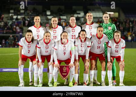 Wien, Österreich. Dezember 2024. Das polnische Team wurde beim Fußballspiel der UEFA-Europameisterschaft 2024/2025 zwischen Österreich und Polen in der Generali Arena gesehen. Endpunktzahl: Österreich 0:1 Polen. Quelle: SOPA Images Limited/Alamy Live News Stockfoto