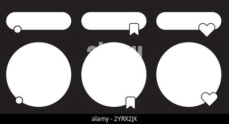Feedback überprüft Vorlagen für soziale Medien, Vektorquadrat mit Zitaten aus Sprechblasen, Sternen und Kundensymbolen. Ideal für die Weitergabe von Anwenderberichten Stock Vektor