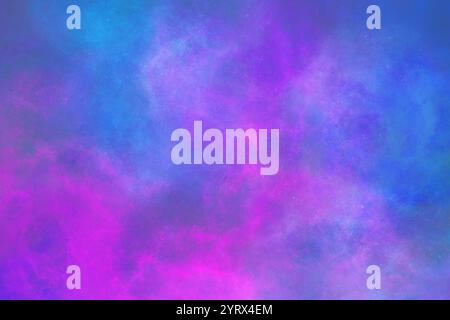 Ein lebendiger und abstrakter Hintergrund mit wirbelnden Blau-, Lila- und Rosa-Tönen. Stockfoto